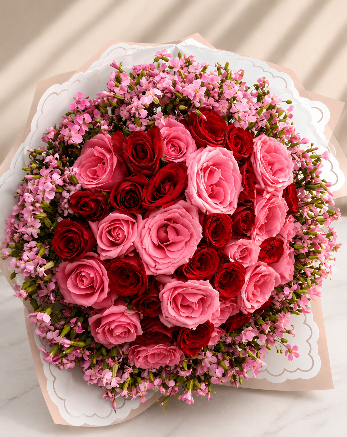 Orange & Red roses Bouquet